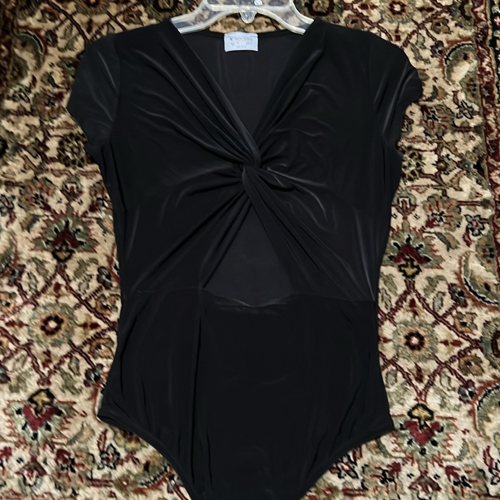 Mocking Jay Black Cutout Bodysuit Size Medium
